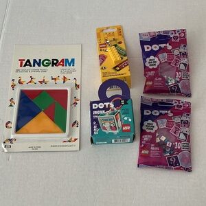 LEGO Unicorn Dots & Backpack Tag & Tangram Easter Basket Fillers